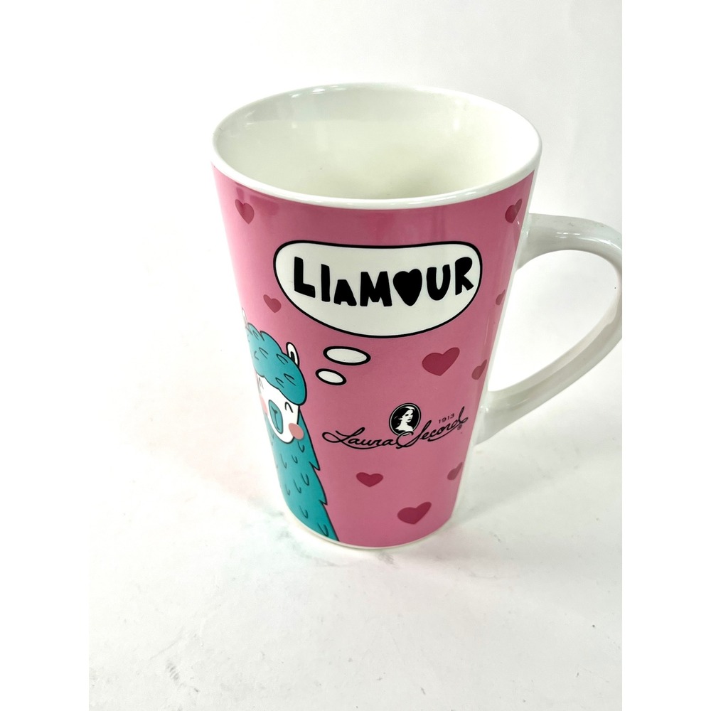 Laura Secord Liamour Llama Pink Ceramic Tall Coffee Mug Brands Unlimited Heart